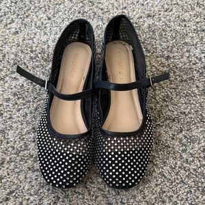 Sincerely Jules Black Flats with rhinestones